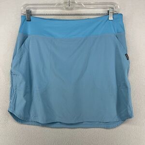 EUC PATAGONIA Tech Skort M Tennis Hiking Camp Performance Cinched UPF40 Blue